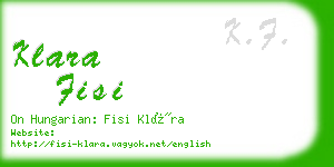 klara fisi business card